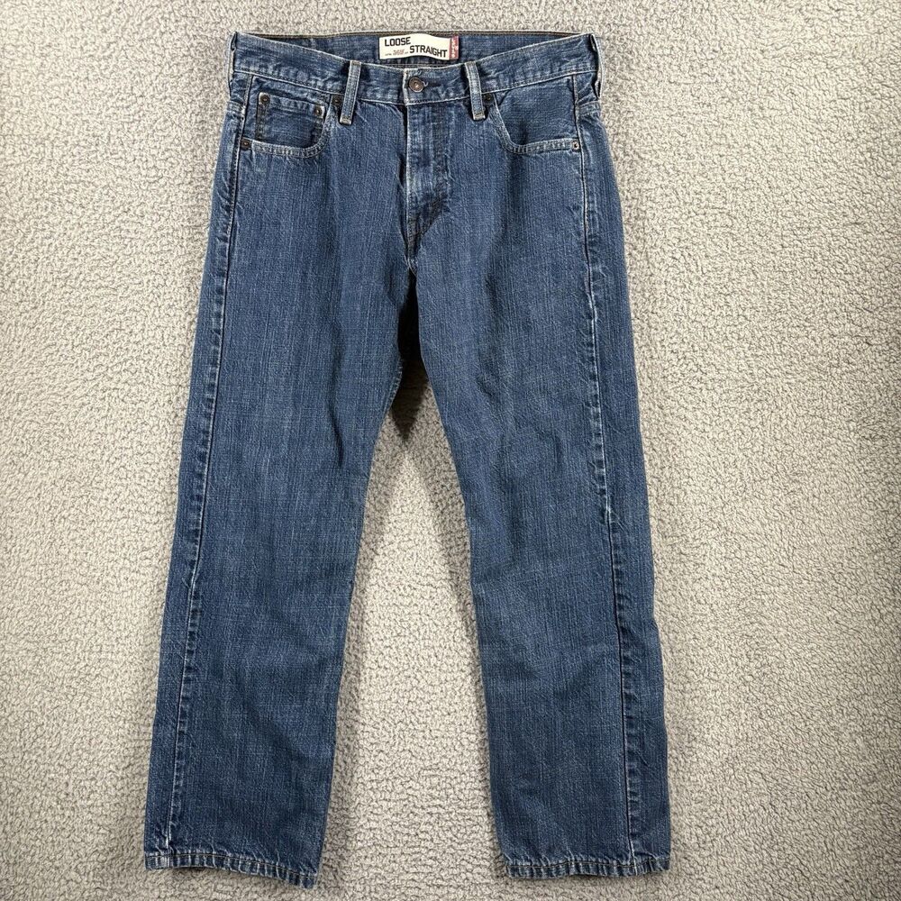 Levis 569 Loose Straight Jeans Mens 30x30 Blue Denim Y2K Medium Wash